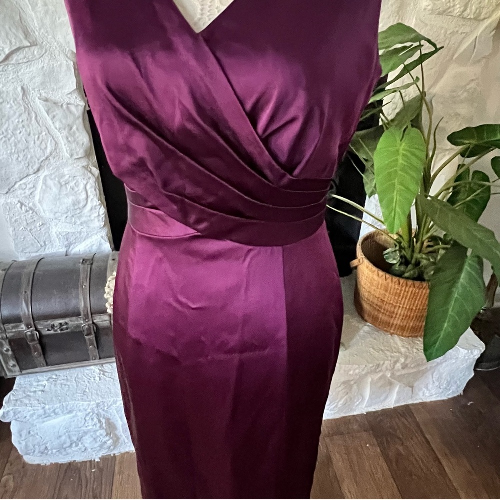 Tahari Dress Purple Sleeveless Cocktail Dress Size 4 - Picture 4 of 9